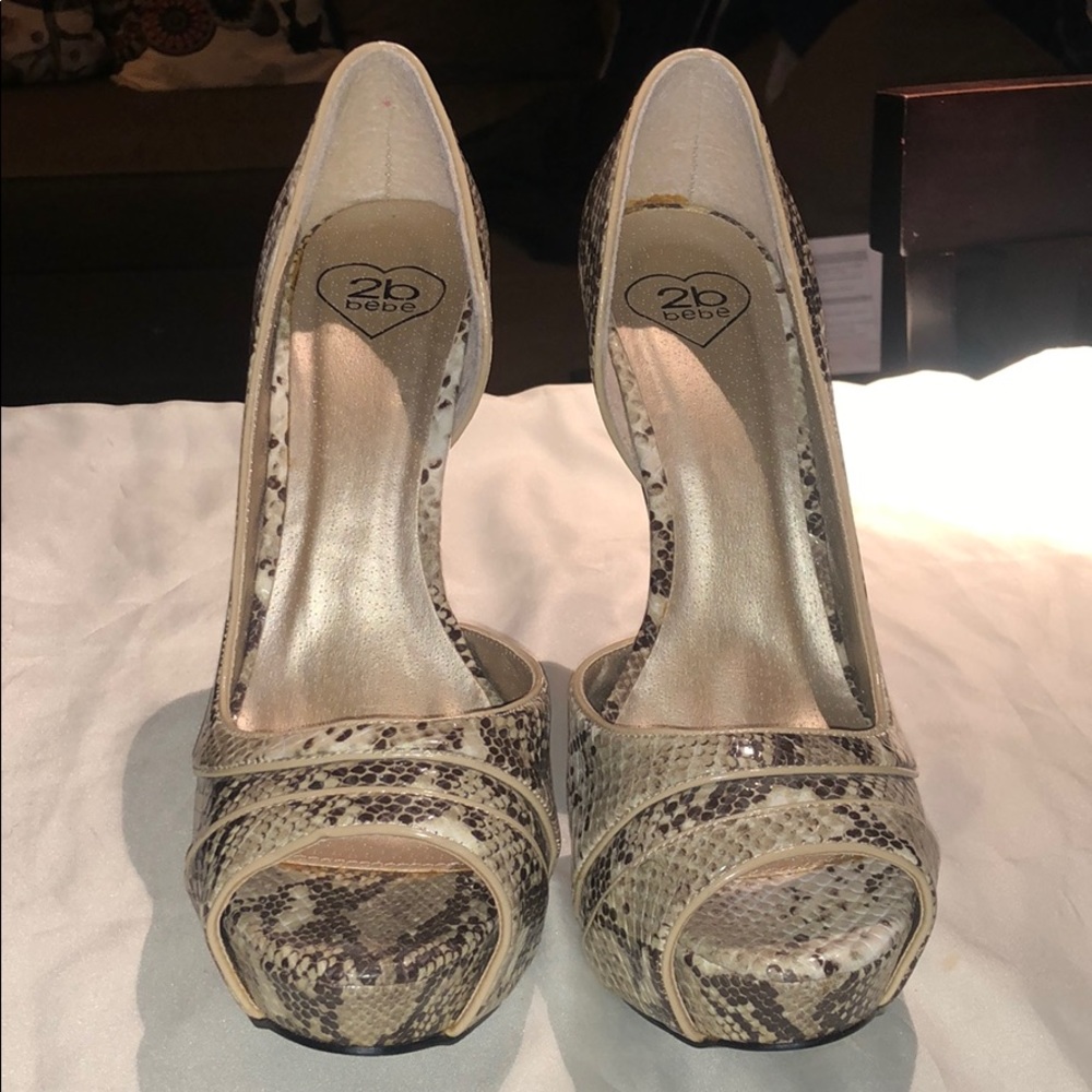 Brand new peep toe platforms